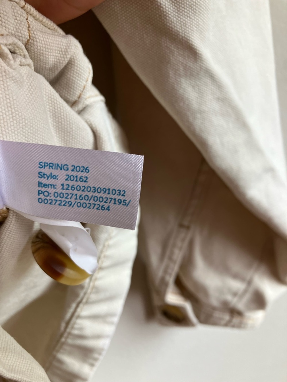 Marine Layer Finley Barn Jacket Size XS Cream Chore Coat Utility Pockets Outdoor - Picture 11 of 15